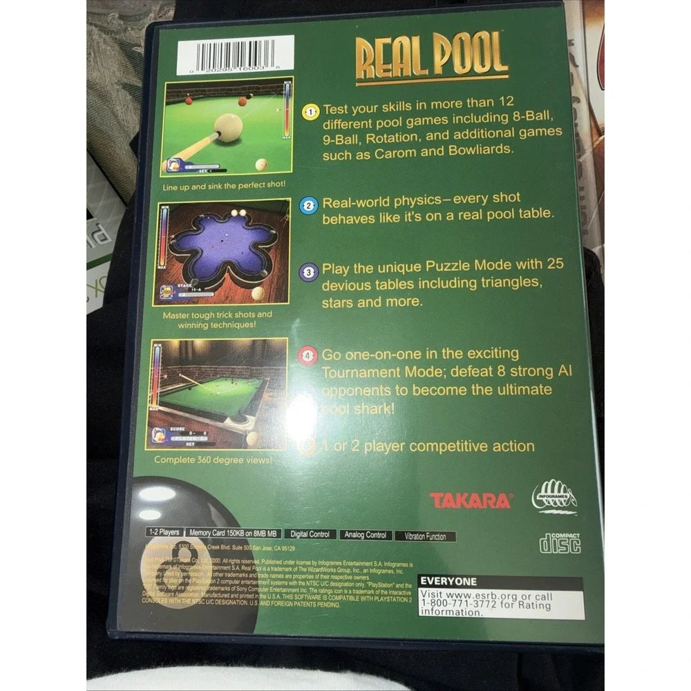 Real Pool (Sony PlayStation 2, 2000) CIB w/ Manual - TESTED!